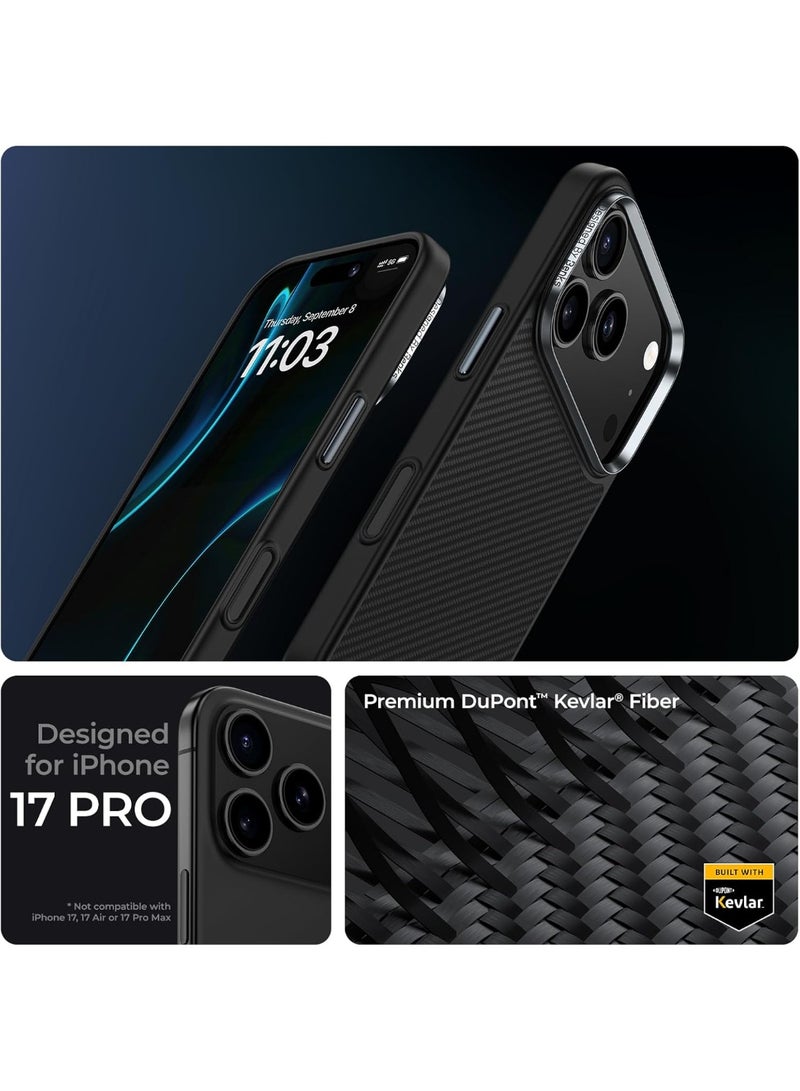 بينكس جراب Benks Full ArmorPro 600D الممتاز لهاتف iPhone 17 Pro، متوافق مع زر التحكم بالكاميرا، ومتوافق مع MagSafe، جراب حماية عسكري مصنوع من ألياف كيفلر من دوبونت - Image 3